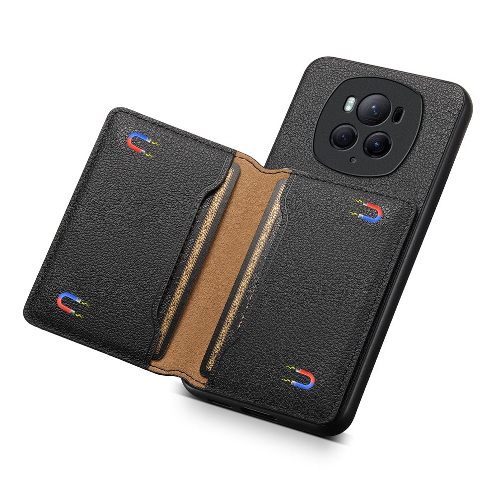 Honor Magic6 Pro 5G Handyhülle – Schutzhülle mit Ständer, stoßfest, lederbeschichtet, PC+TPU-Rückseite