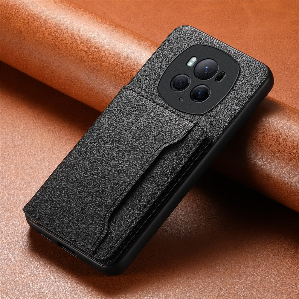 Honor Magic6 Pro 5G Handyhülle – Schutzhülle mit Ständer, stoßfest, lederbeschichtet, PC+TPU-Rückseite