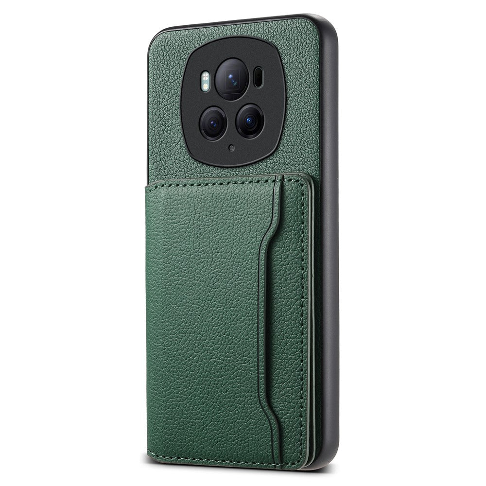 Honor Magic6 Pro 5G Handyhülle – Schutzhülle mit Ständer, stoßfest, lederbeschichtet, PC+TPU-Rückseite