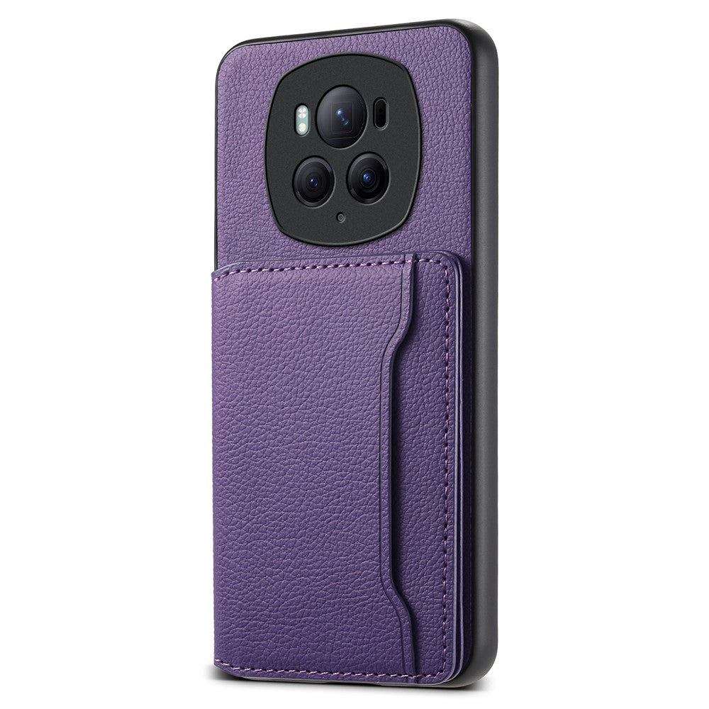 Honor Magic6 Pro 5G Handyhülle – Schutzhülle mit Ständer, stoßfest, lederbeschichtet, PC+TPU-Rückseite