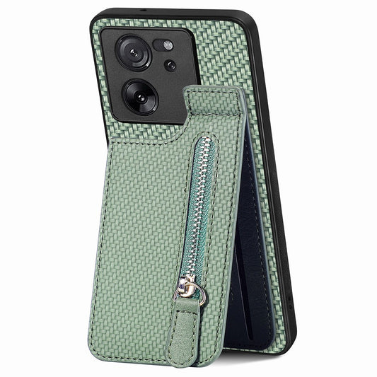 Xiaomi 13T / Xiaomi 13T Pro / Xiaomi Redmi K60 Ultra Handyhülle – C1-03 13T Pro / Redmi K60 Ultra Vertikaler Ständer Hybrid- mit Reißverschlusstasche