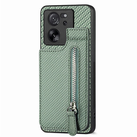 Xiaomi 13T / Xiaomi 13T Pro / Xiaomi Redmi K60 Ultra Handyhülle – C1-03 13T Pro / Redmi K60 Ultra Vertikaler Ständer Hybrid- mit Reißverschlusstasche
