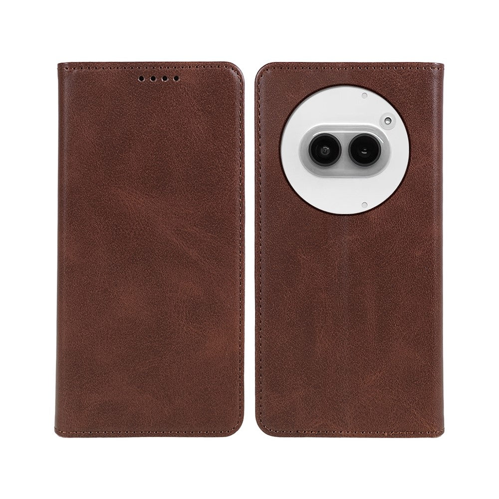 Nothing Phone (2a) Plus / Phone (2a) Wallet-Handyhülle – Mit Magnetverschluss, Brieftaschenfunktion, aus Kalbsleder