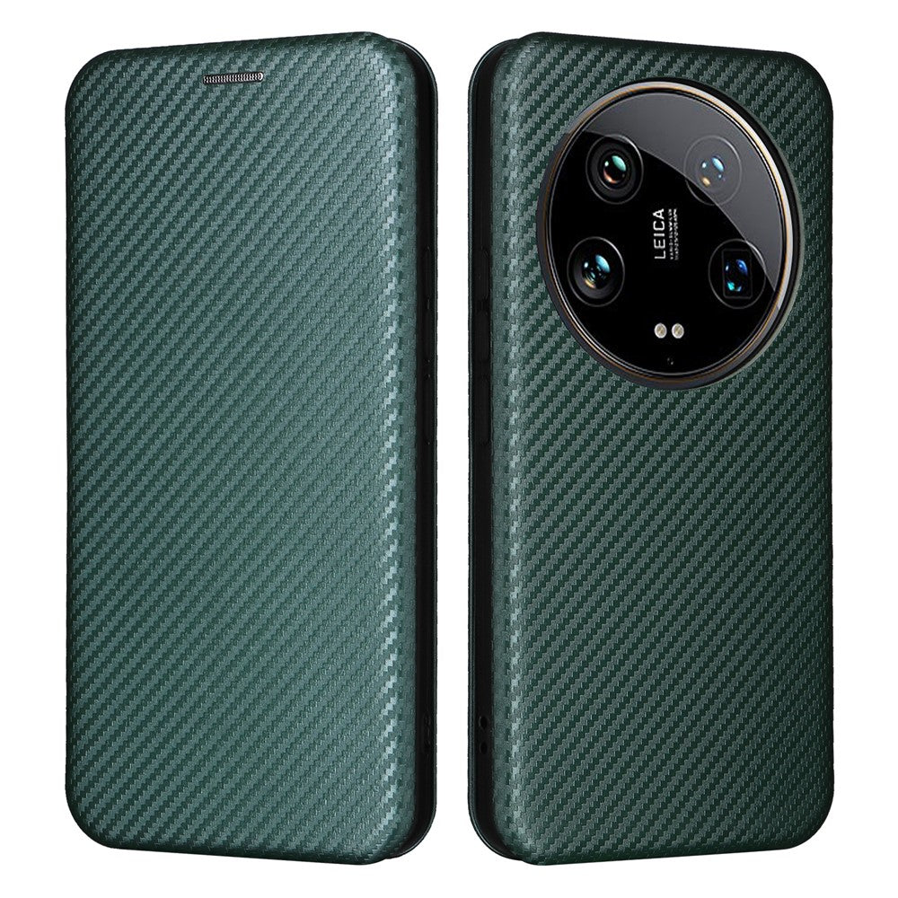 For Xiaomi 14 Ultra Case PU Leather Magnetic Closure Phone Cover with Card Holder