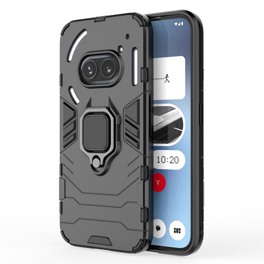 Nothing Phone (2a) Plus / Phone (2a) Handyhülle – Harte PC- + weiche TPU-Handyrückseite, drehbarer Ringhalter, Ständer