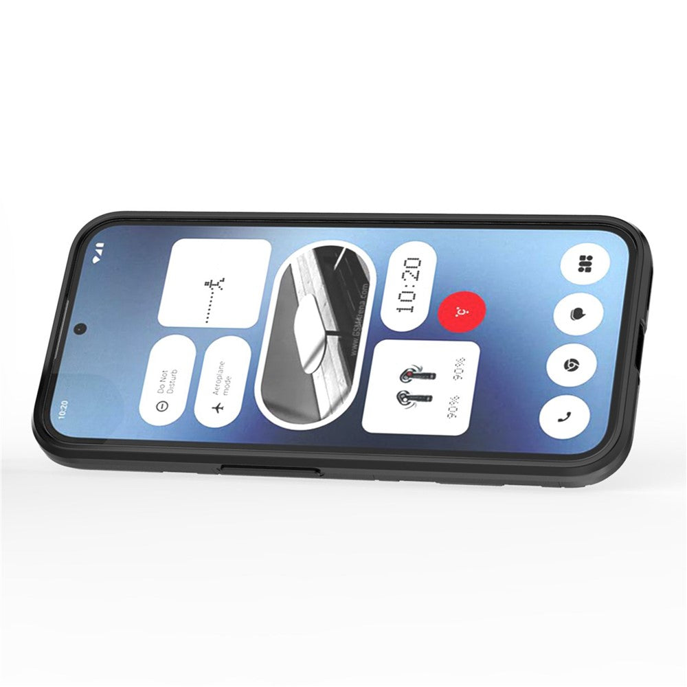 Nothing Phone (2a) Plus / Phone (2a) Handyhülle – Harte PC- + weiche TPU-Handyrückseite, drehbarer Ringhalter, Ständer