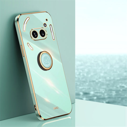 Nothing Phone (2a) Handyhülle – Galvanisierte TPU-Rückseite, kratzfest, mit Ringständer