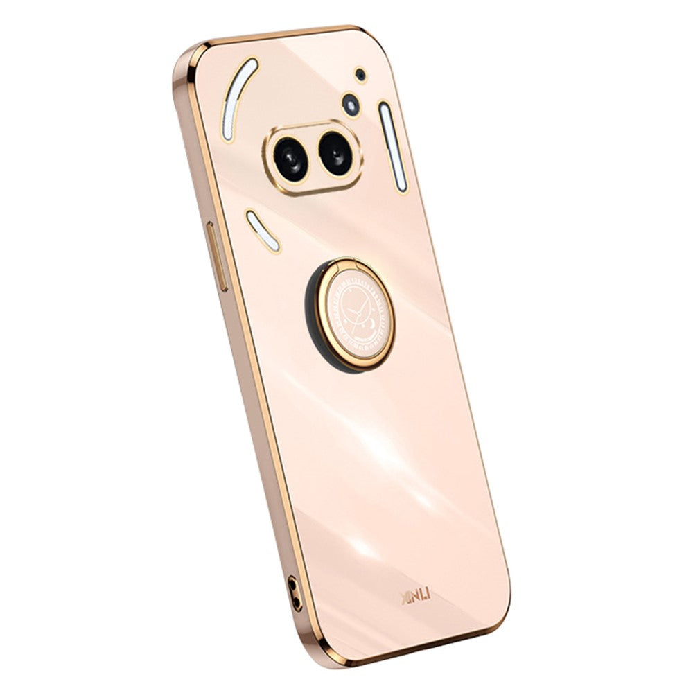 Nothing Phone (2a) Handyhülle – Galvanisierte TPU-Rückseite, kratzfest, mit Ringständer