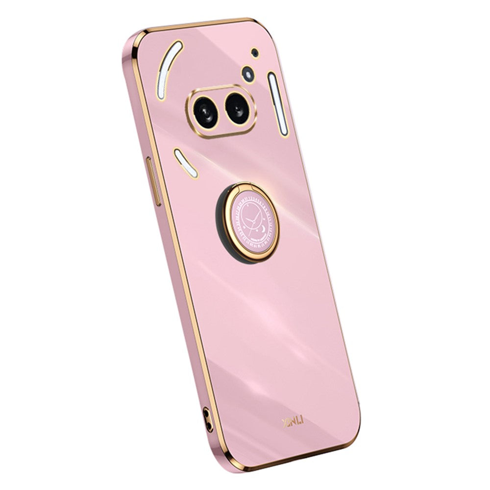 Nothing Phone (2a) Handyhülle – Galvanisierte TPU-Rückseite, kratzfest, mit Ringständer