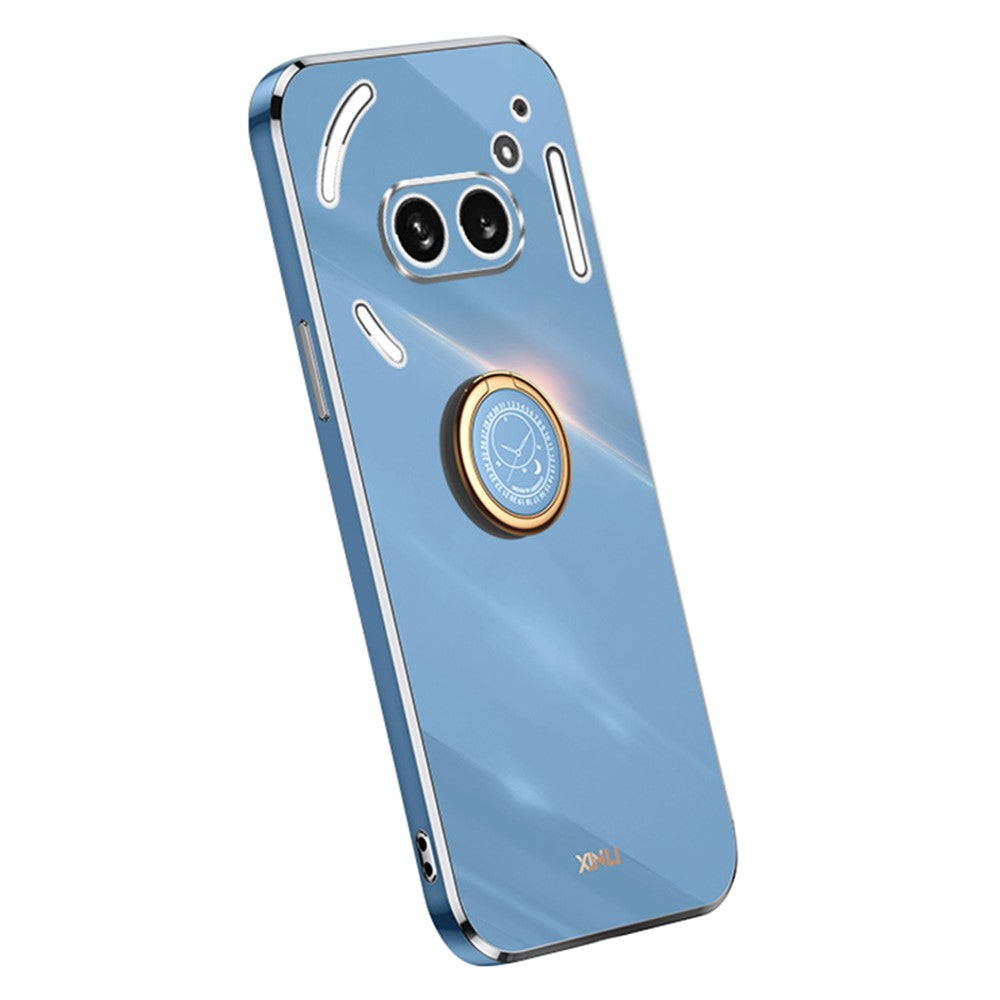 Nothing Phone (2a) Handyhülle – Galvanisierte TPU-Rückseite, kratzfest, mit Ringständer