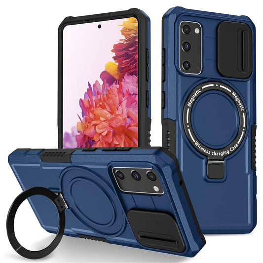 Galaxy S20 FE 4G/5G / S20 Lite / S20 FE 2022 Magnet-Hülle – Mit Kameraschutz & Ständer