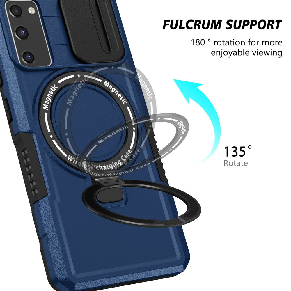 Galaxy S20 FE 4G/5G / S20 Lite / S20 FE 2022 Magnet-Hülle – Mit Kameraschutz & Ständer