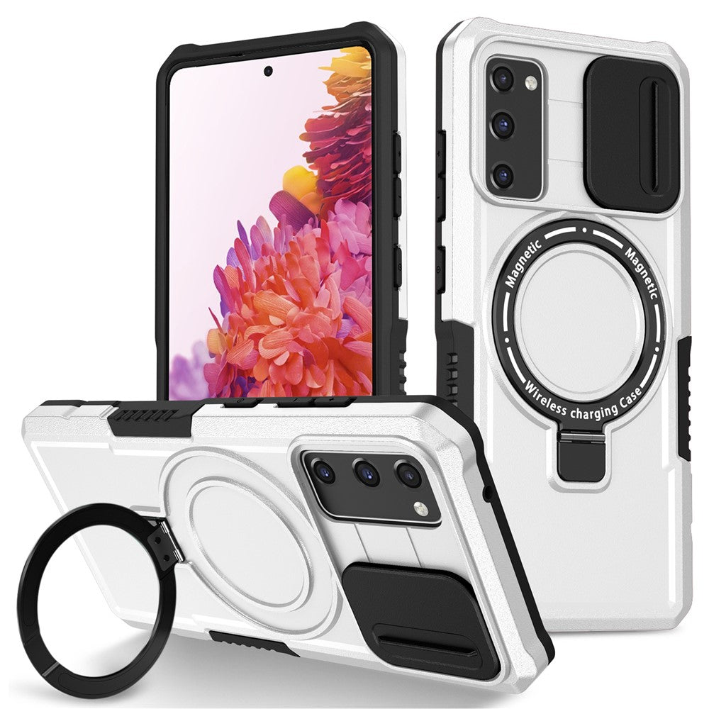 Galaxy S20 FE 4G/5G / S20 Lite / S20 FE 2022 Magnet-Hülle – Mit Kameraschutz & Ständer