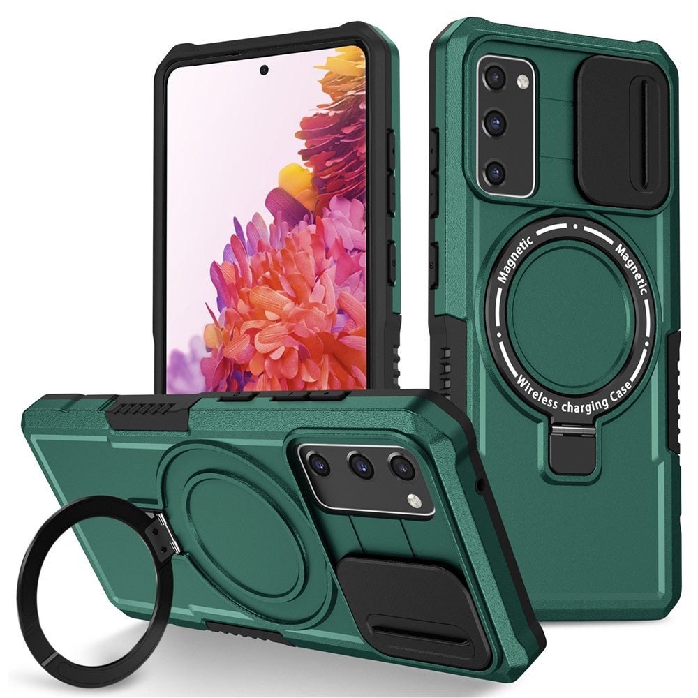 Galaxy S20 FE 4G/5G / S20 Lite / S20 FE 2022 Magnet-Hülle – Mit Kameraschutz & Ständer