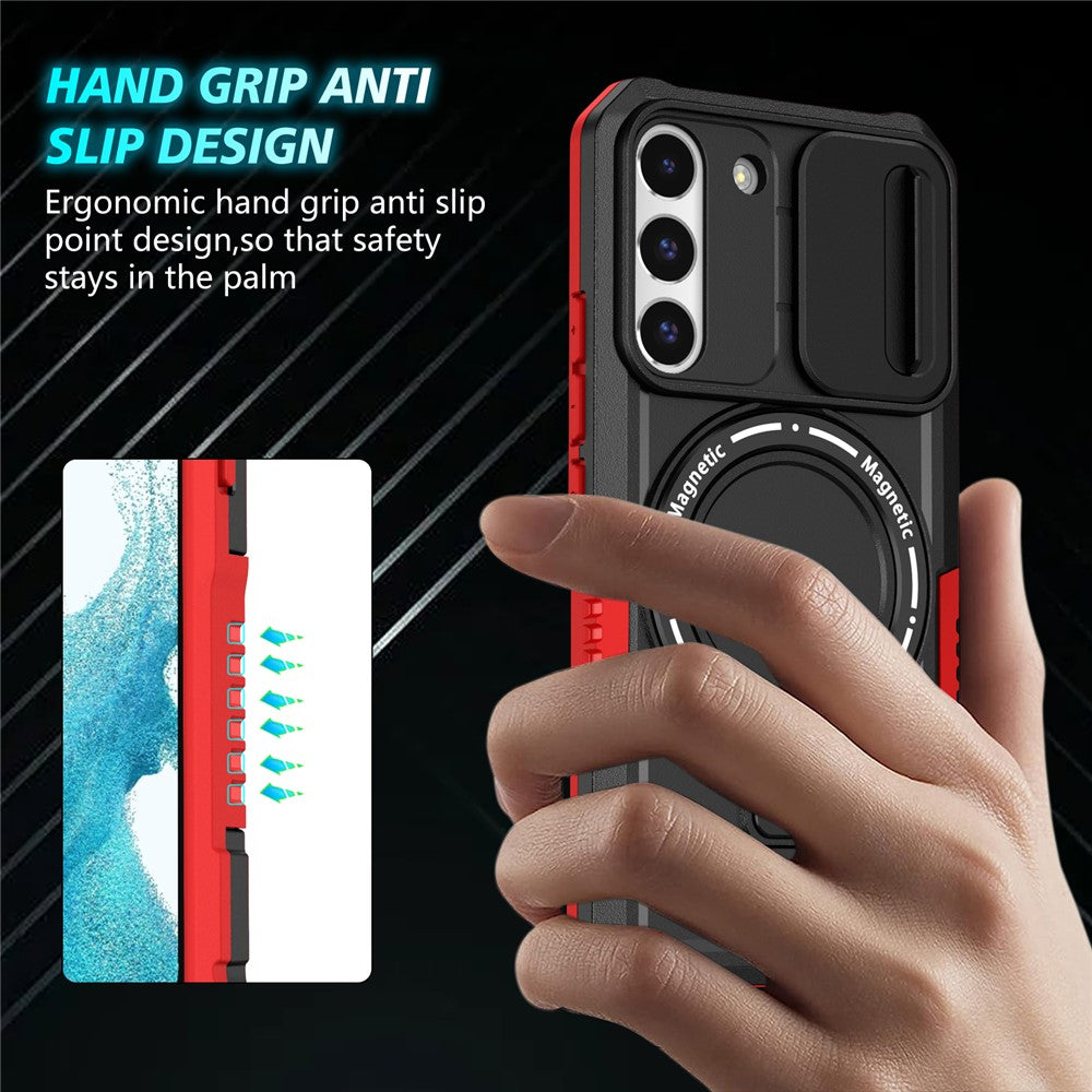 Galaxy S22 5G Magnetische Hülle – Mit Kameraschutz & Ständer