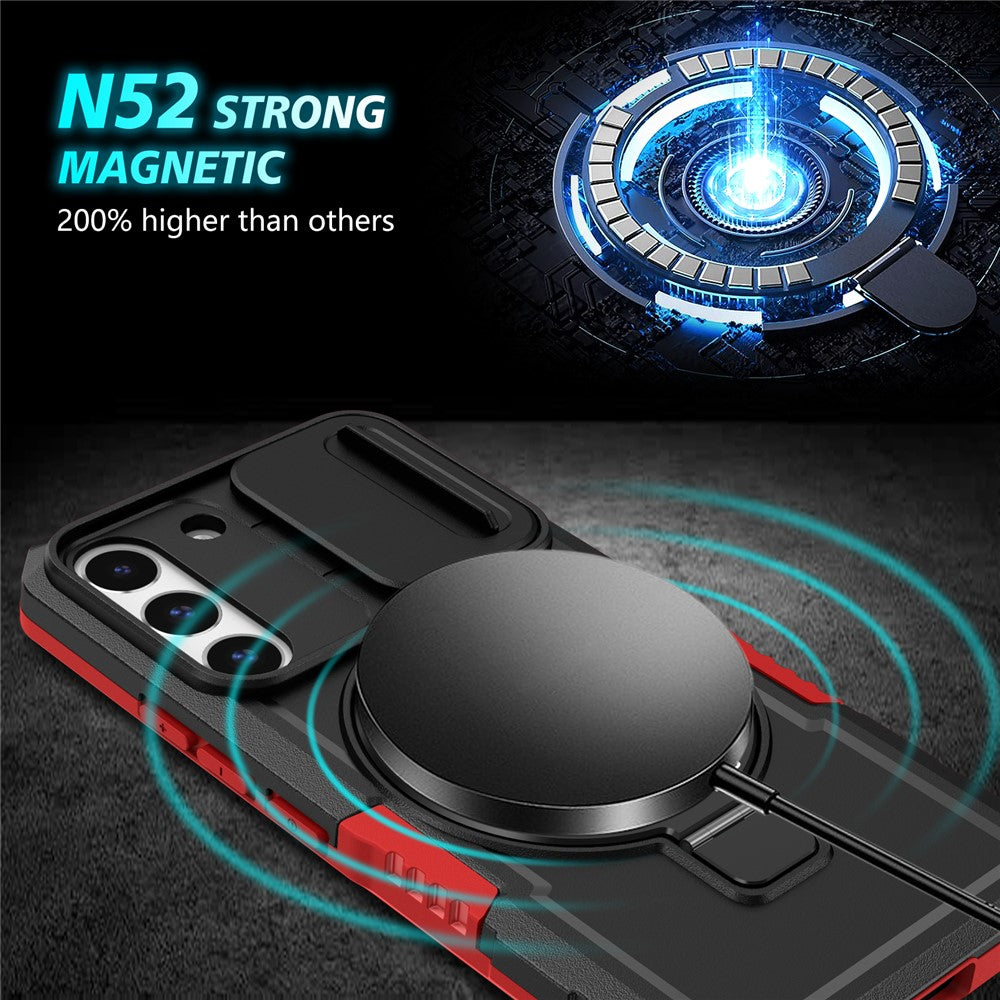 Galaxy S22 5G Magnetische Hülle – Mit Kameraschutz & Ständer