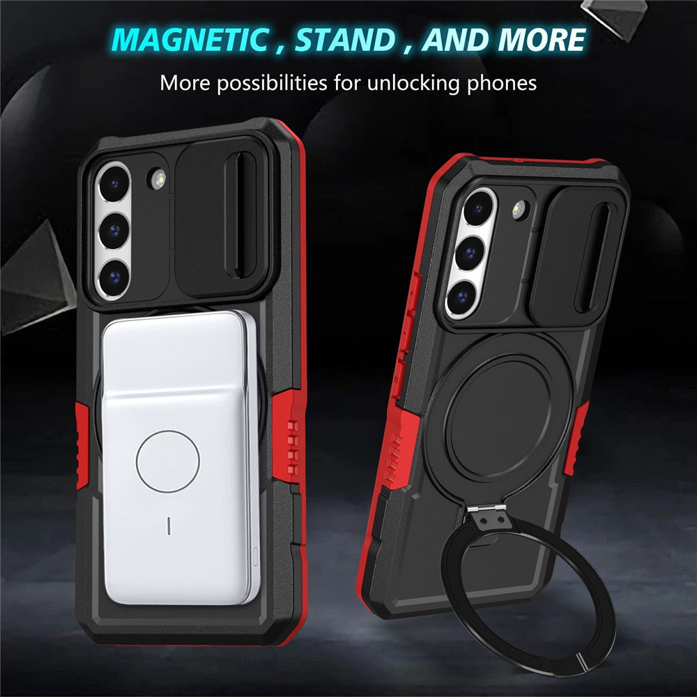 Galaxy S22 5G Magnetische Hülle – Mit Kameraschutz & Ständer