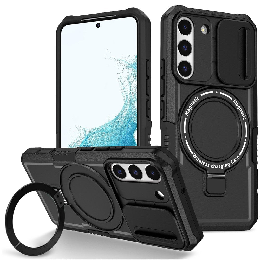 Galaxy S22 5G Magnetische Hülle – Mit Kameraschutz & Ständer