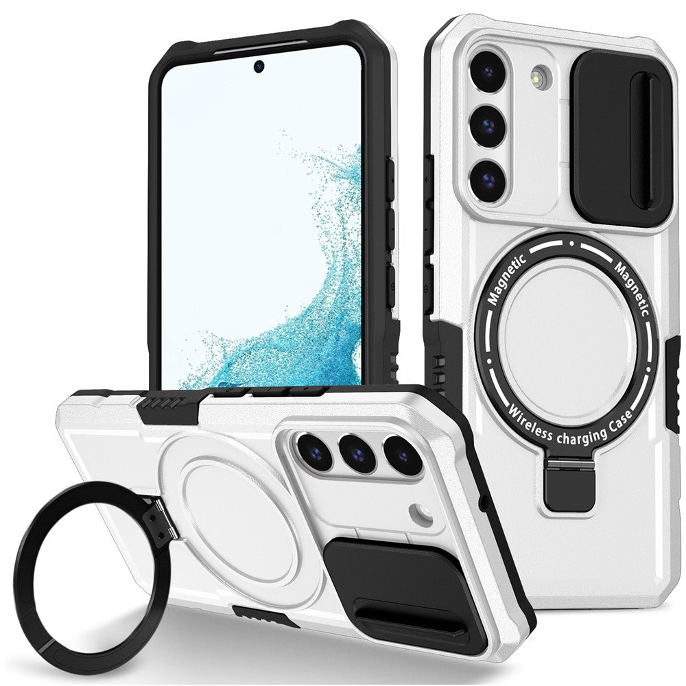 Galaxy S22 5G Magnetische Hülle – Mit Kameraschutz & Ständer