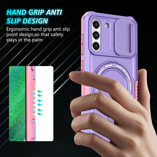Galaxy S21 FE 5G Magnet-Hülle – Mit Kameraschutz & Ständer