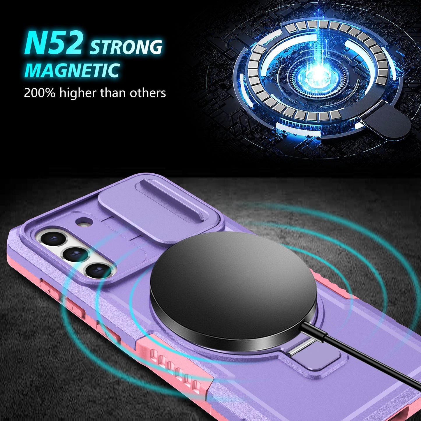 Galaxy S21 FE 5G Magnet-Hülle – Mit Kameraschutz & Ständer