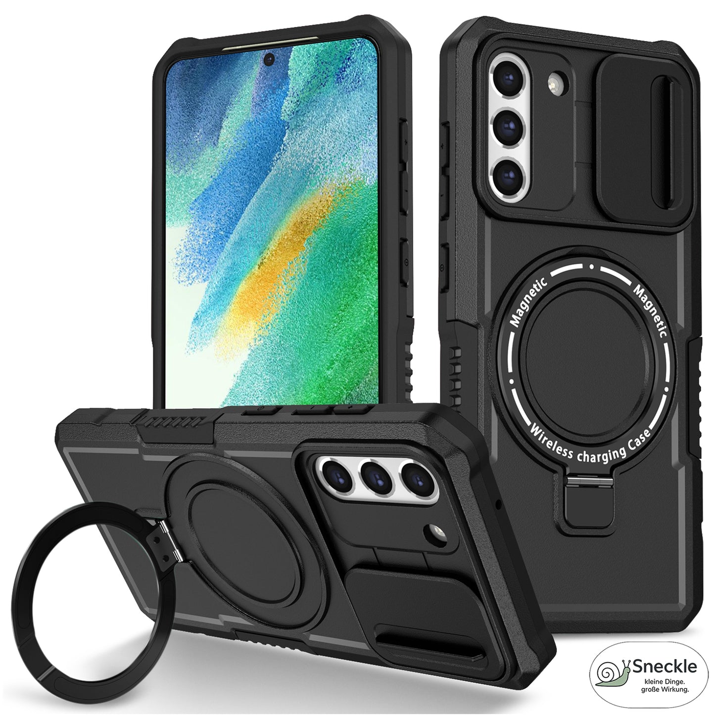 Galaxy S21 FE 5G Magnet-Hülle – Mit Kameraschutz & Ständer