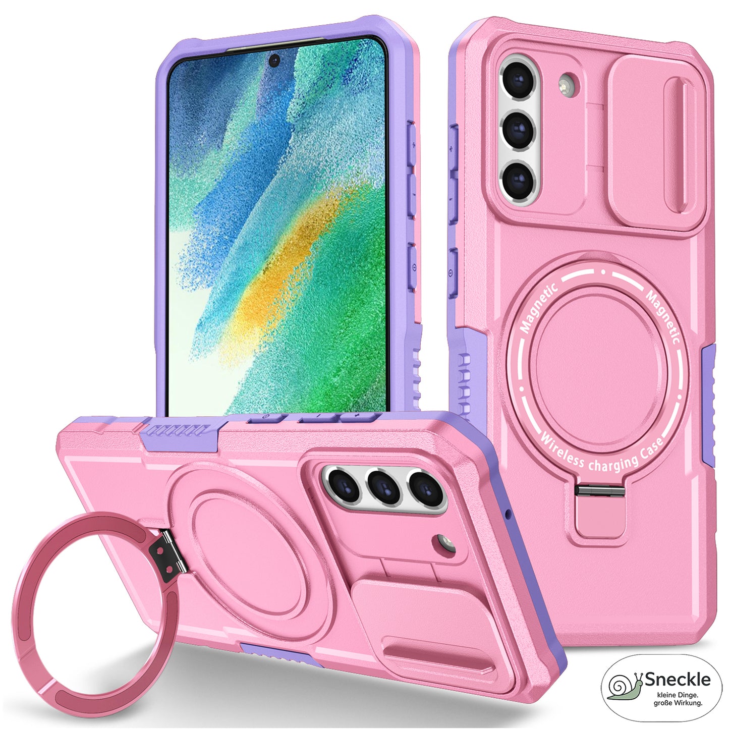 Galaxy S21 FE 5G Magnet-Hülle – Mit Kameraschutz & Ständer