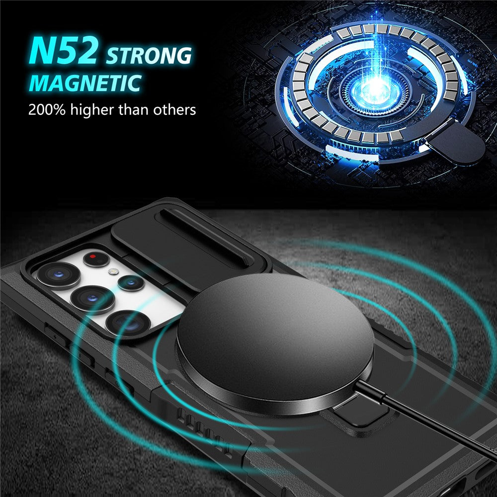 Galaxy S22 Ultra 5G Magnetische Hülle – Mit Kameraschutz & Ständer