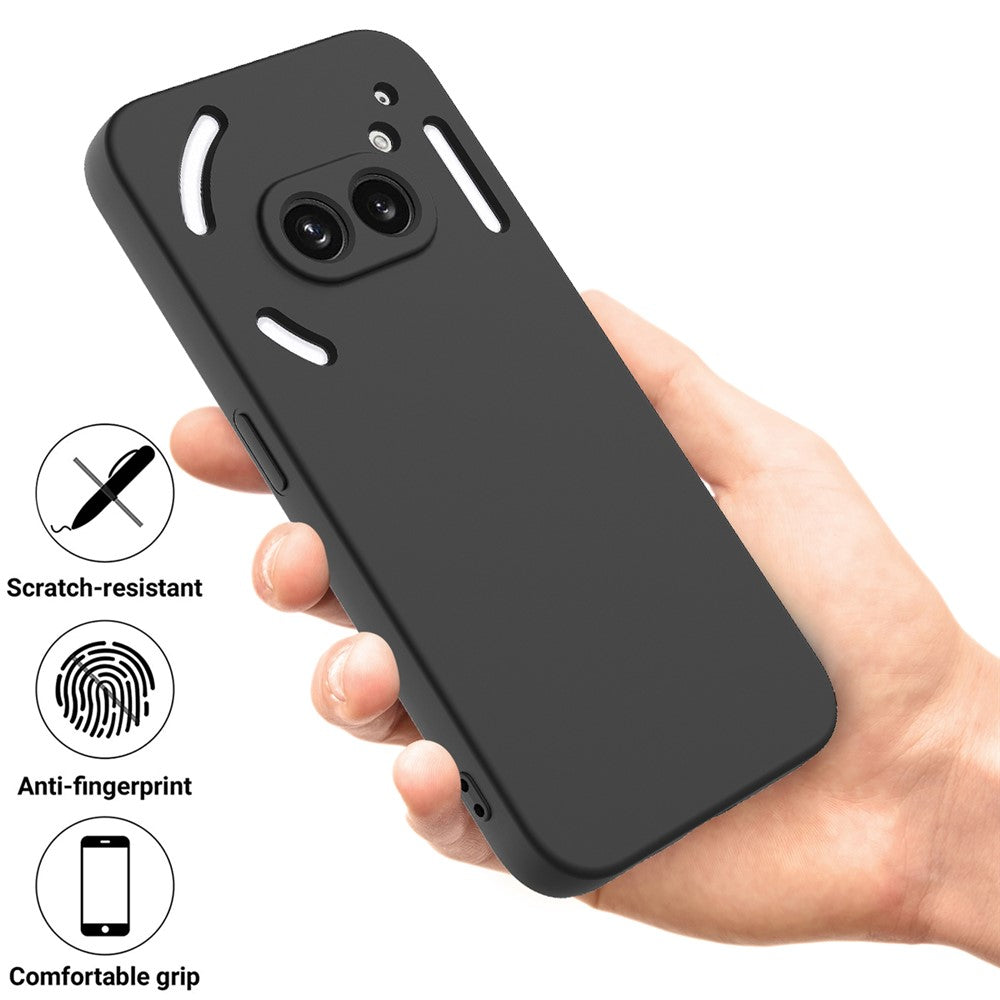 For Nothing Phone (2a) Case with Hand Strap Soft Lining Liquid Silicone Phone Cover