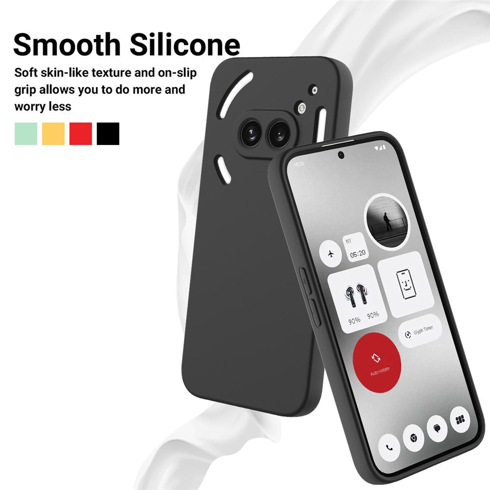 For Nothing Phone (2a) Case with Hand Strap Soft Lining Liquid Silicone Phone Cover