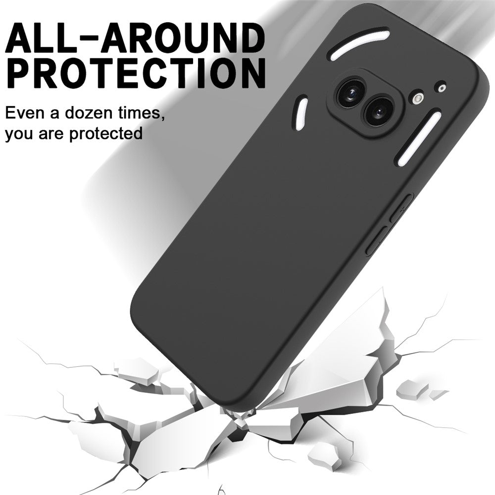 For Nothing Phone (2a) Case with Hand Strap Soft Lining Liquid Silicone Phone Cover