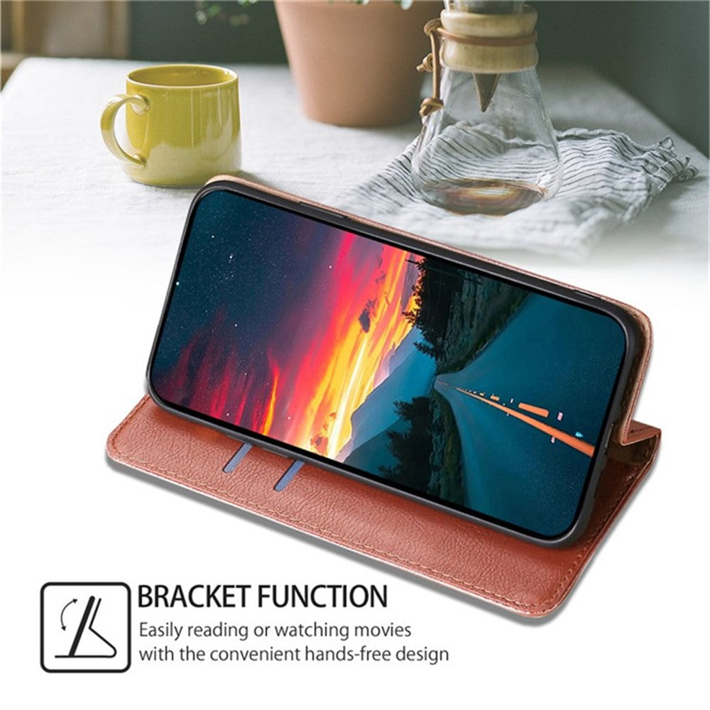 Honor Magic6 Pro 5G Wallet-Handyhülle – Aus PU-Leder, mit Magnetverschluss
