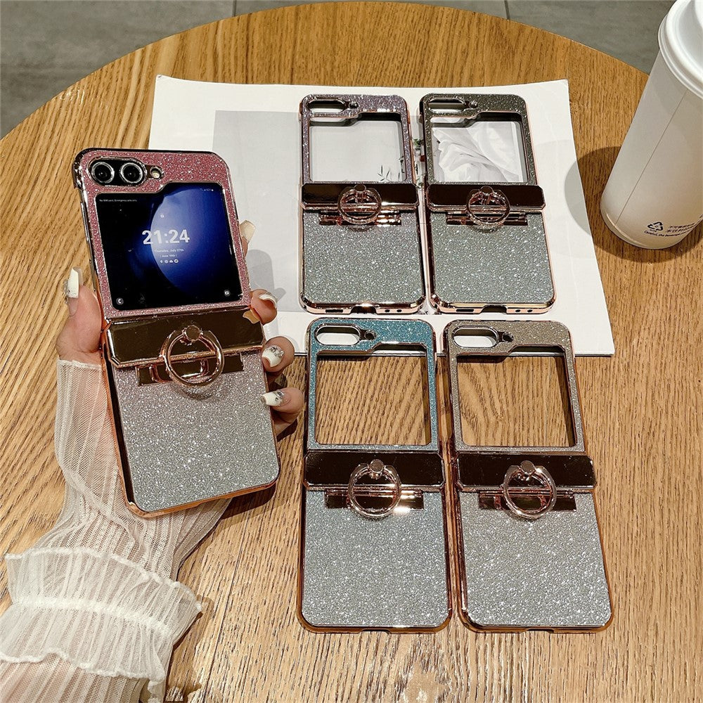 Galaxy Z Flip5 5G Glitzerhülle – Mit Ständer & Strass