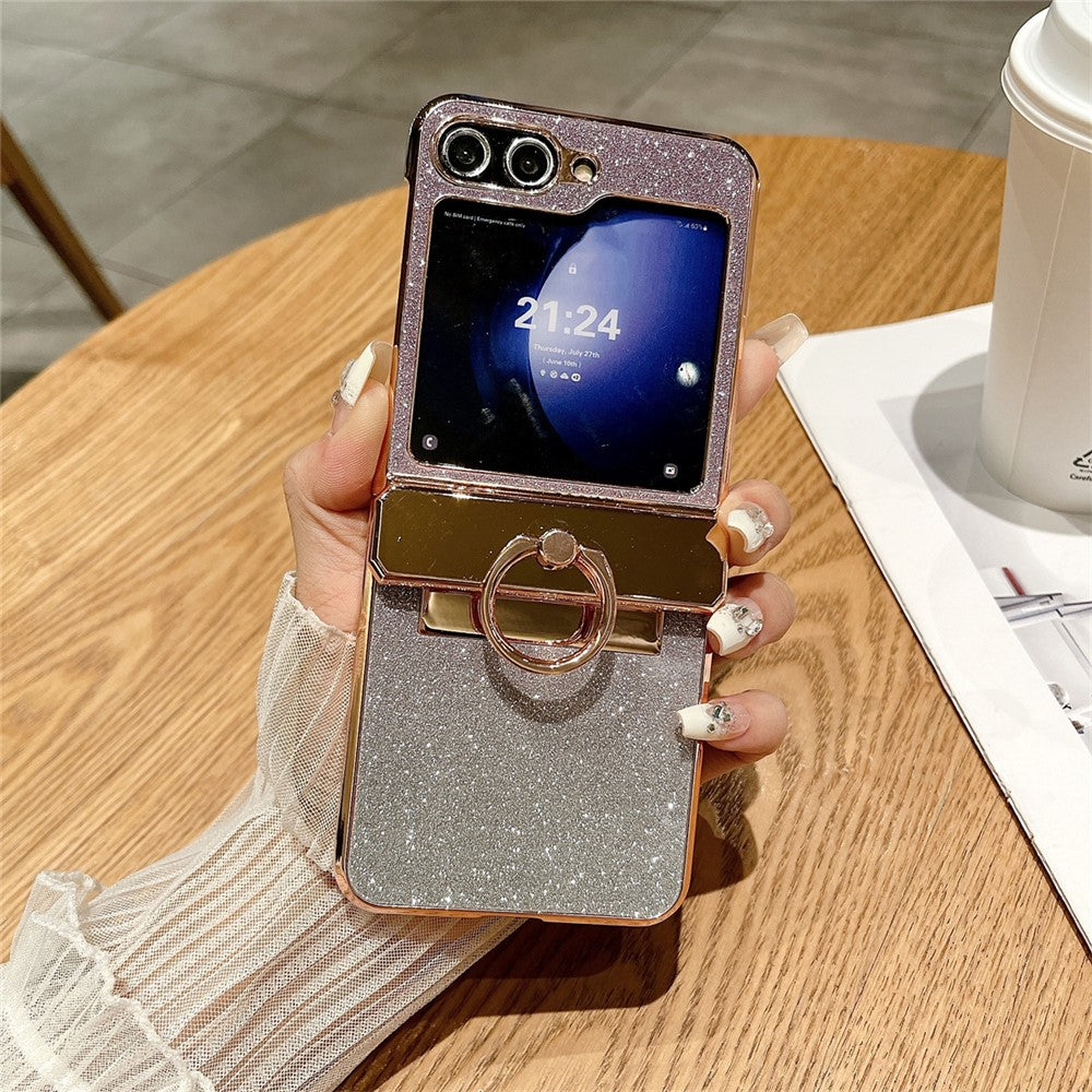 Galaxy Z Flip5 5G Glitzerhülle – Mit Ständer & Strass