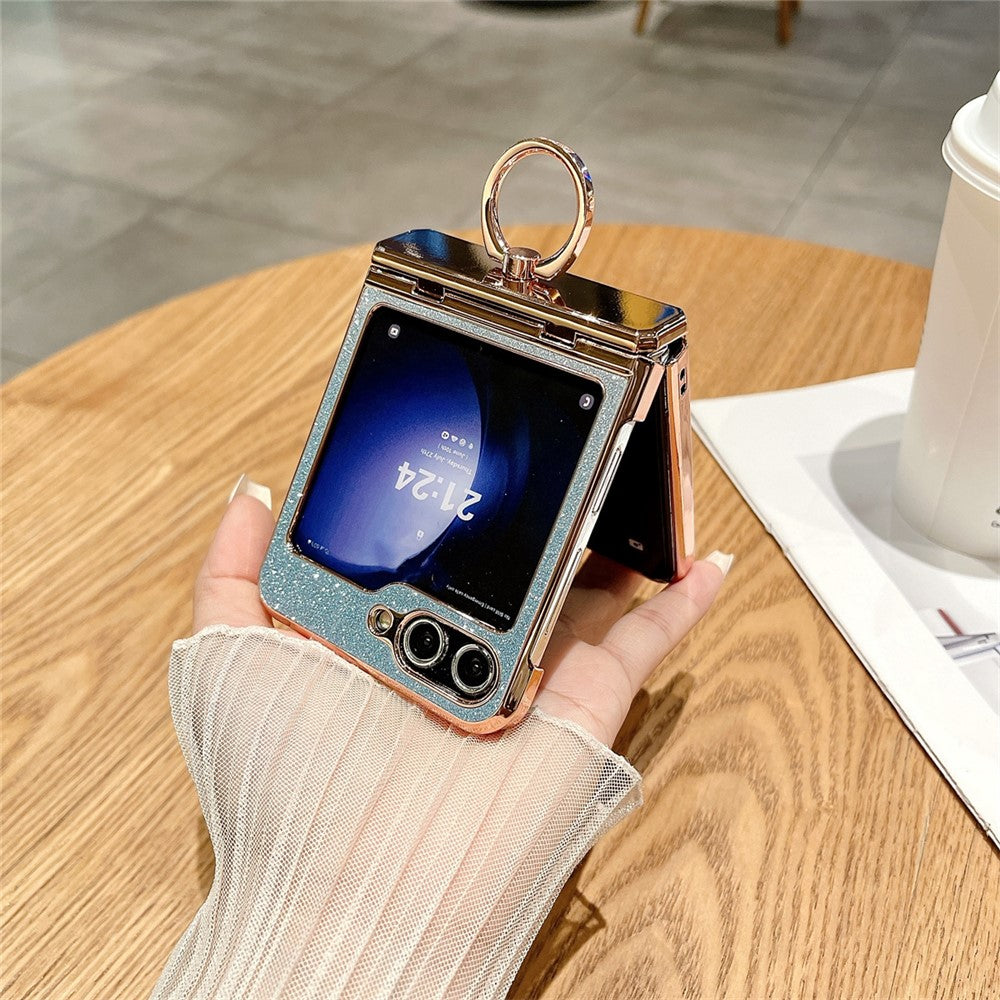 Galaxy Z Flip5 5G Glitzerhülle – Mit Ständer & Strass