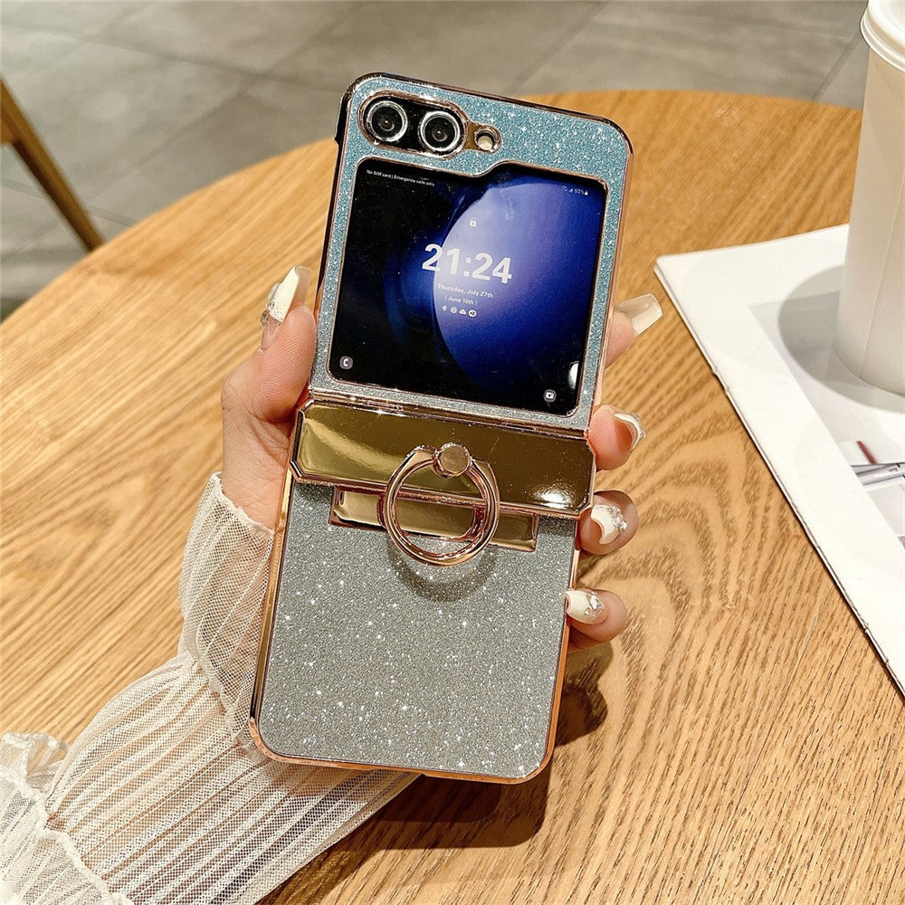 Galaxy Z Flip5 5G Glitzerhülle – Mit Ständer & Strass