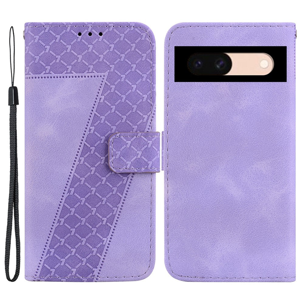 Pixel 8a Leder-Wallet-Hülle – Mit Prägung & Ständer