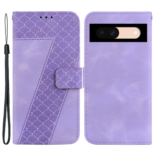 Pixel 8a Leder-Wallet-Hülle – Mit Prägung & Ständer