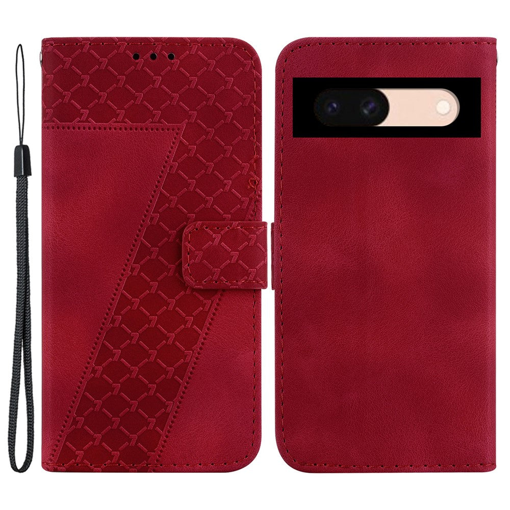 Pixel 8a Leder-Wallet-Hülle – Mit Prägung & Ständer