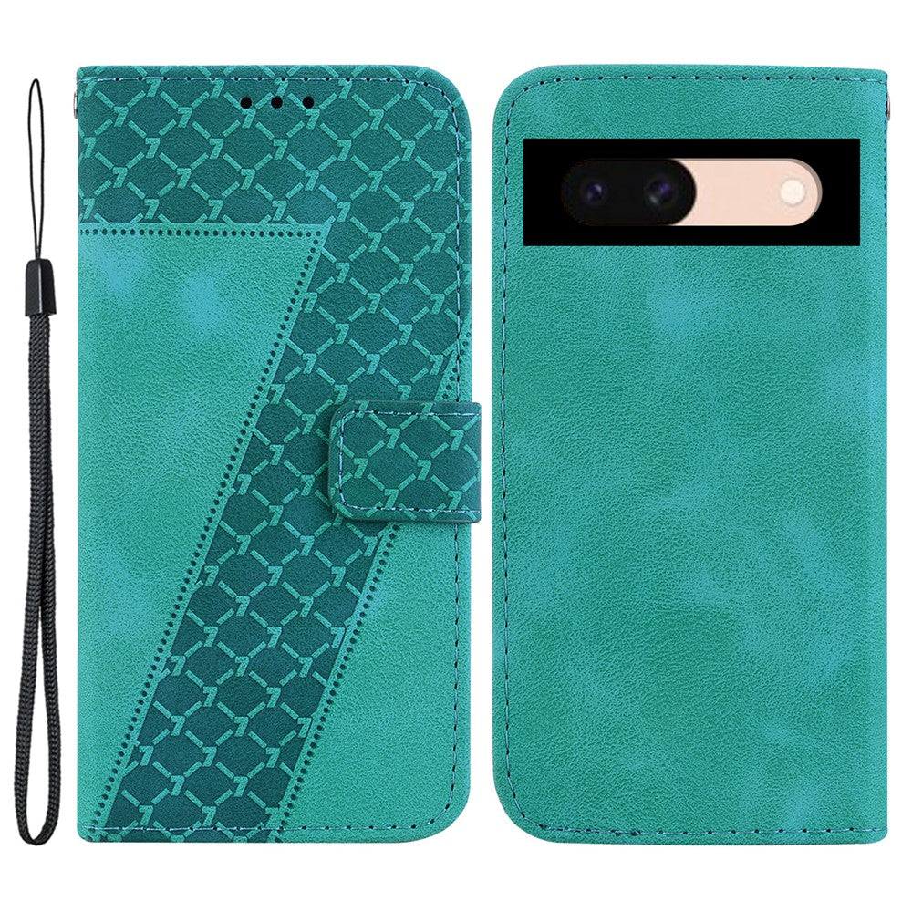 Pixel 8a Leder-Wallet-Hülle – Mit Prägung & Ständer
