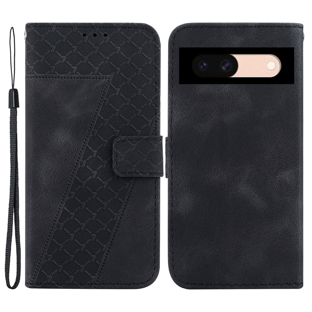 Pixel 8a Leder-Wallet-Hülle – Mit Prägung & Ständer