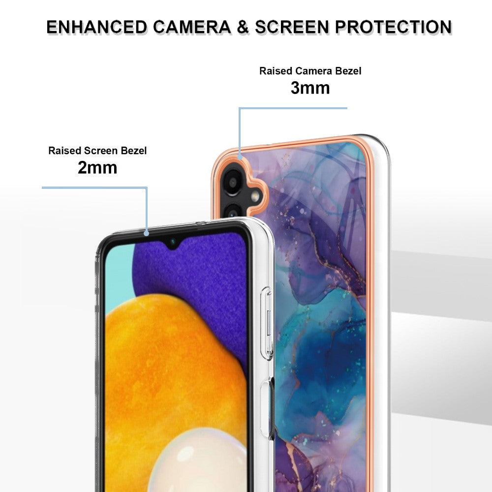 Galaxy A55 5G Schutzhülle – Mit Marmormuster 2,0 mm Galvanik-Rückseite