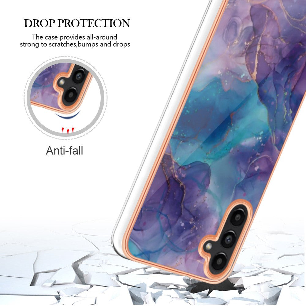 Galaxy A55 5G Schutzhülle – Mit Marmormuster 2,0 mm Galvanik-Rückseite