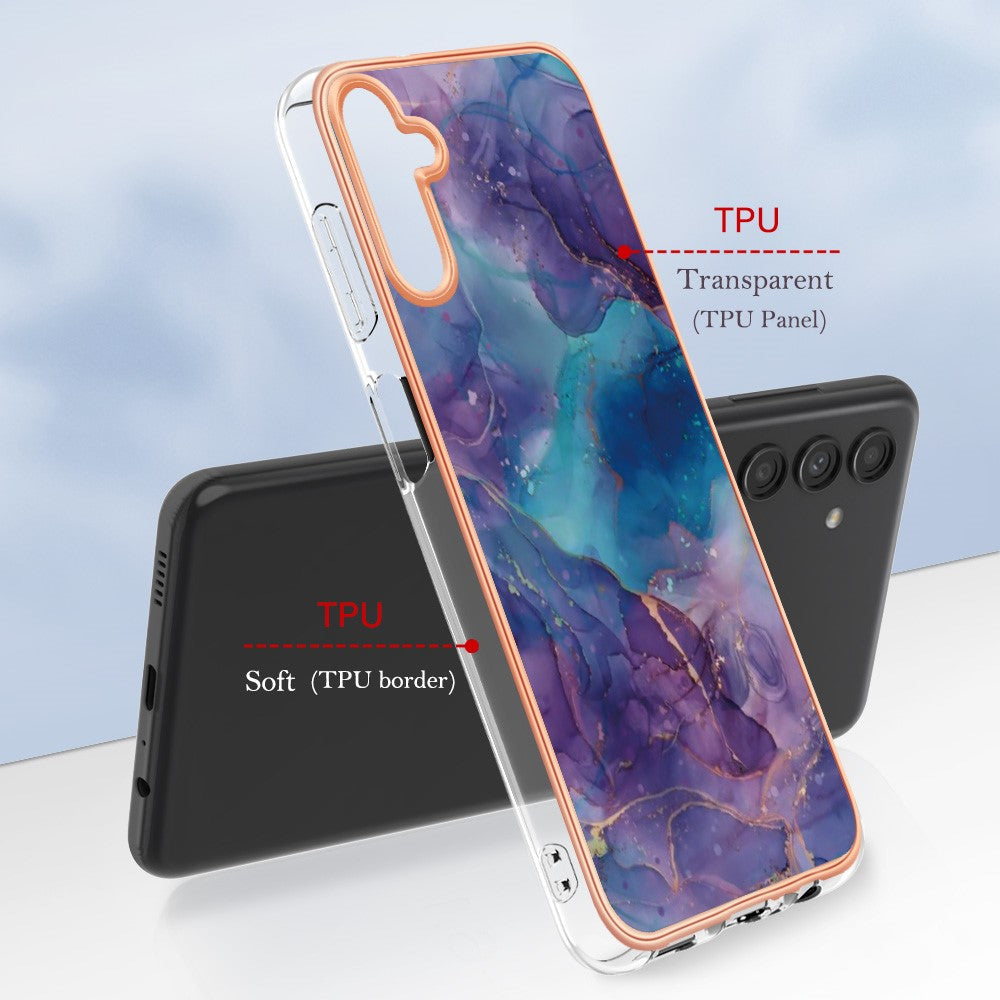Galaxy A55 5G Schutzhülle – Mit Marmormuster 2,0 mm Galvanik-Rückseite