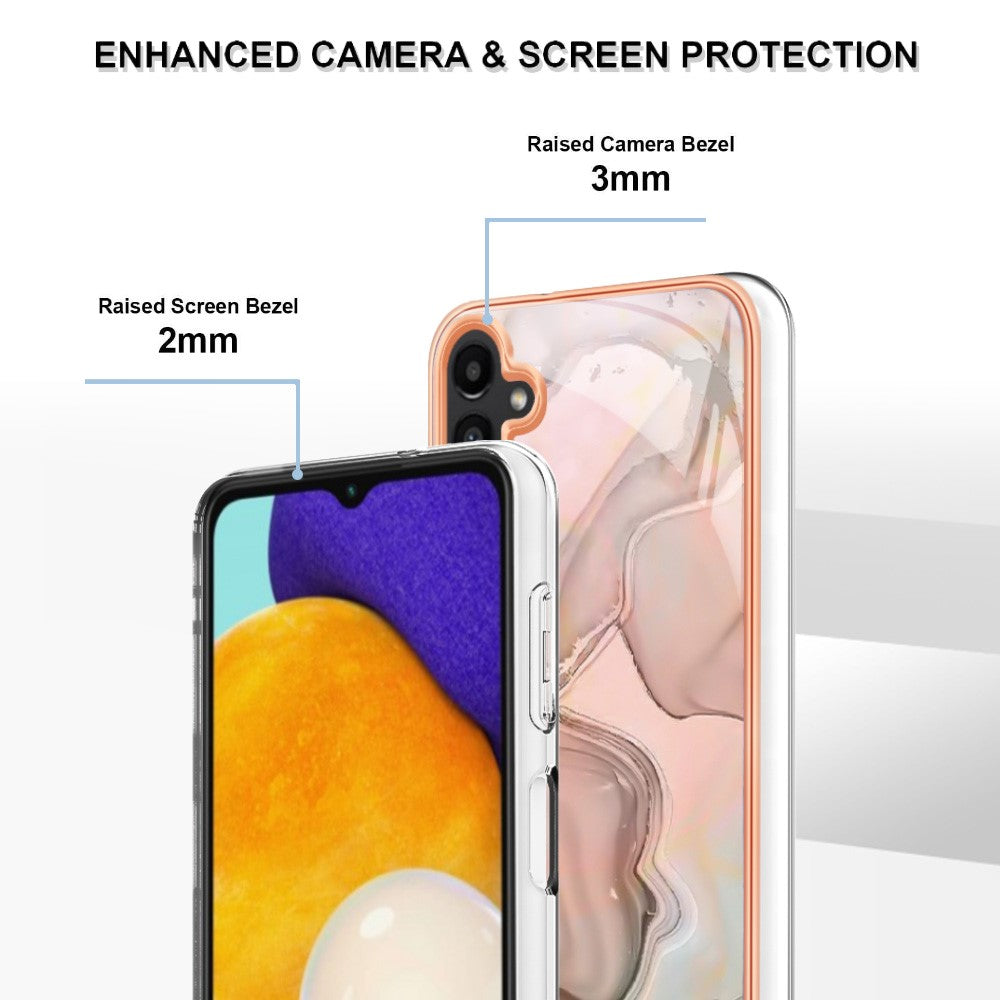 Galaxy A35 5G Schutzhülle – Mit Marmormuster 2,0 mm Galvanik-Rückseite