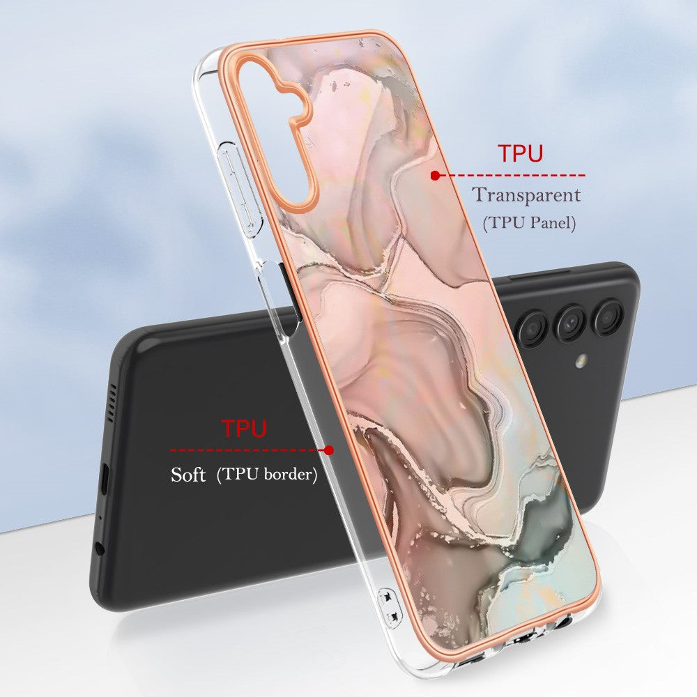 Galaxy A35 5G Schutzhülle – Mit Marmormuster 2,0 mm Galvanik-Rückseite