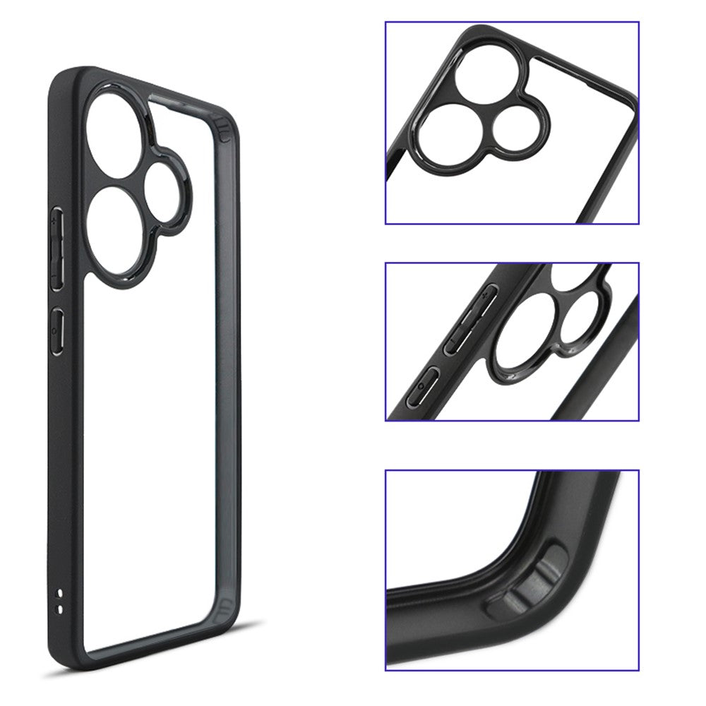 For Xiaomi Redmi Turbo 3 5G / Poco F6 5G Clear Case TPU+PC Protective Phone Cover