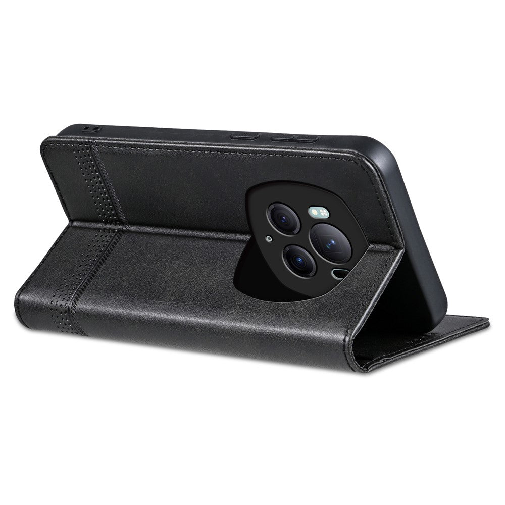 Honor Magic6 Pro 5G Wallet-Handyhülle – Magnetisch, mit Ständerfunktion, aus Rindsleder