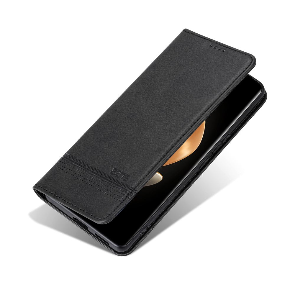 Honor Magic6 Pro 5G Wallet-Handyhülle – Magnetisch, mit Ständerfunktion, aus Rindsleder