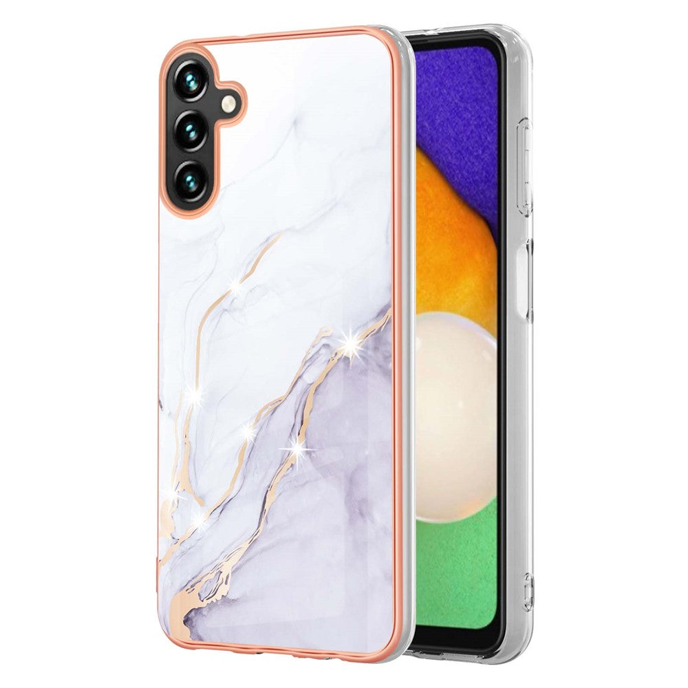 Galaxy A35 5G Schutzhülle – Mit Marmormuster 2,0 mm Galvanik-Rückseite